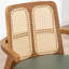 Modern Upholstered Faux Leather Rattan Back Dining Chairs-230959635