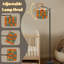  Lampe sur pied Arc des années 50 de style Mid-Century rétro rétro moderne des années 1950 de style moderne sur pied avec abat-jour réglable en lin à 3 couleurs