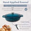 Lexi Home 5 qt. Enameled Cast Iron Round Braiser-66906358