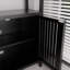 Armoire noire pour salle de bain et salon, présentoir de rangement multifonctionnel, surface lisse