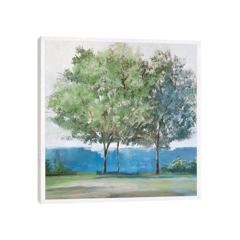 Fall Breeze Through by Isabelle Z - Painting on Canvas, 45.72 cm H x 45.72 cm W, White Framed