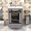 Meuble-lavabo compact avec lavabo en céramique, tiroir et armoire de rangement-403093822