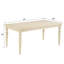 Buffet urbain chic - Bois fini blanc câblé pour une salle à manger élégante, style bord de mer, pieds, détente au bord de l'eau, 162,5 cm (l) x 76 cm (h) x 96,5 cm (p)