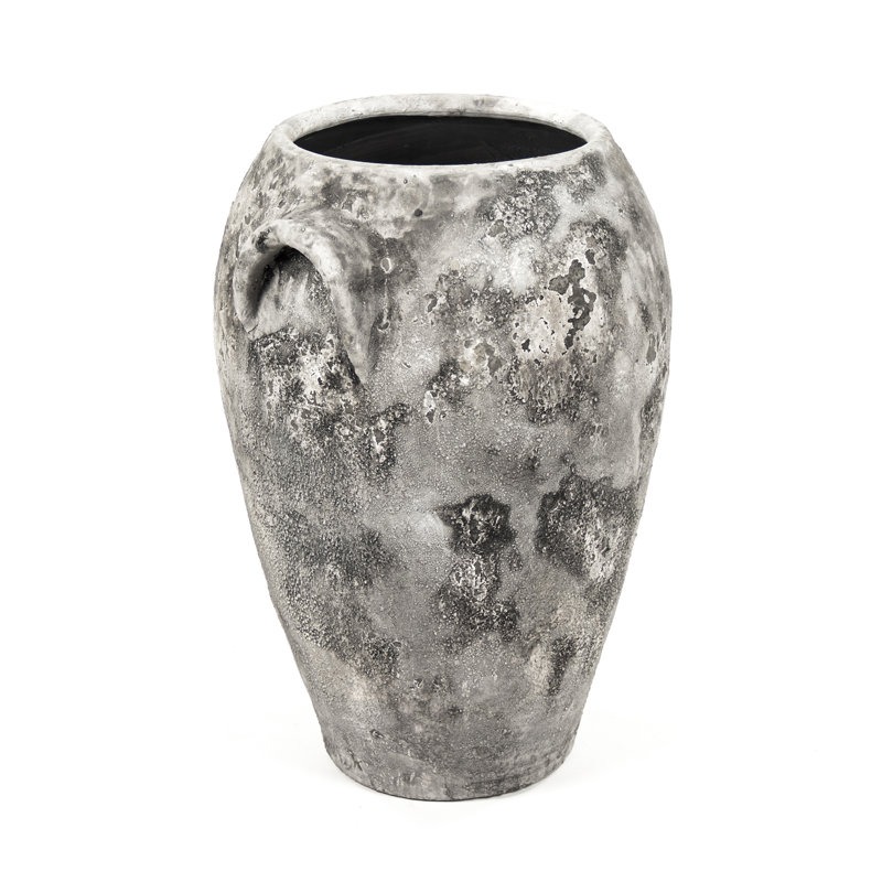 Vase de table gris, H 20,5 po x l 28 po x P 19 po