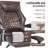 Heavy Duty Ergonomic Leather Executive Office Chair，Modern Massage Office Chair With Heating Function,Classic Brown-1975138341