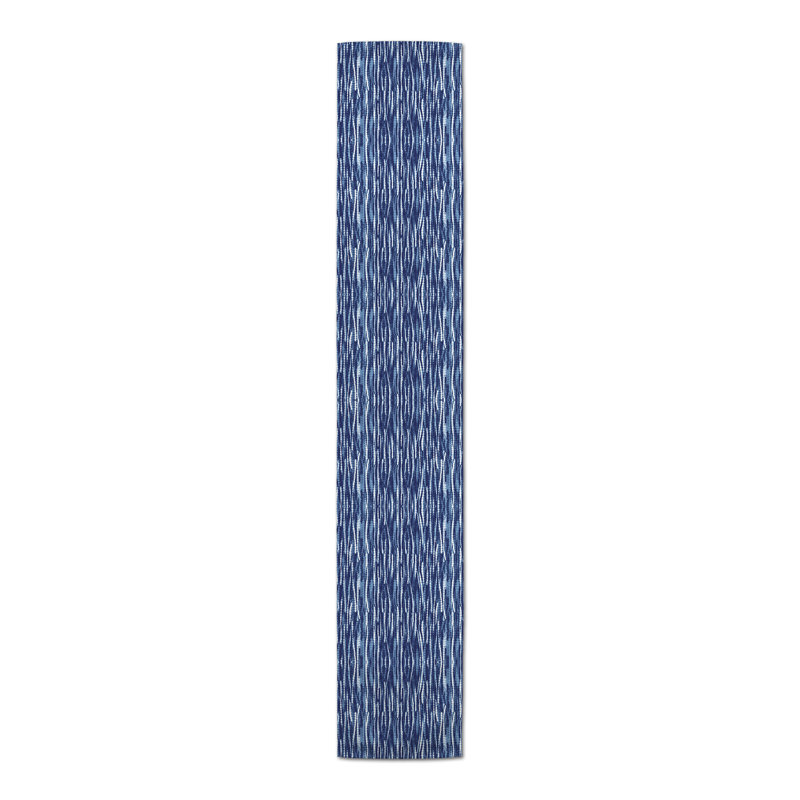 Daveda Rectangular Striped Polyester Table Runner, 72" L x 16" W