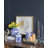 8.5X8.5X9" Blue & White Decorative Vase