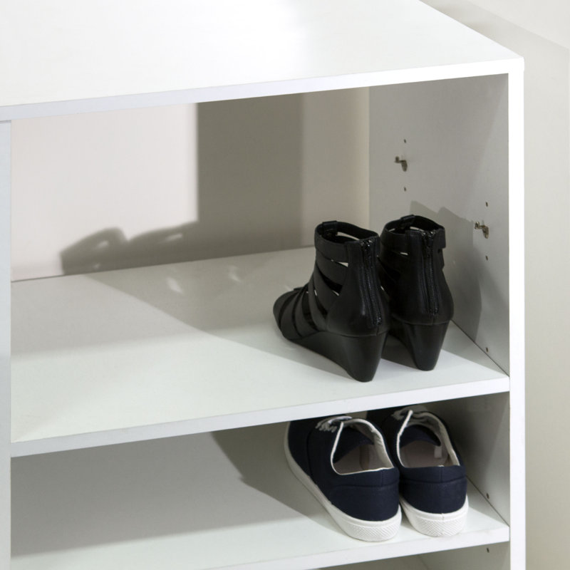 12 Pair Shoe Rack, White