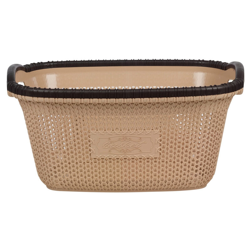 Rebrilliant Plastic Decorative Basket, Cappuccino
