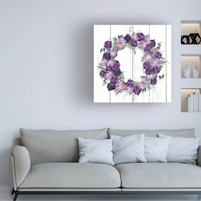 Purple Tulip Wreath I Modern & Contemporary