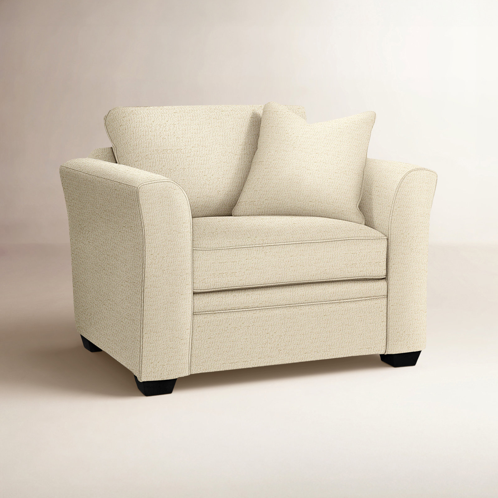 Bridgeport Upholstered Armchair, Black, Ivory Crypton Performance; 0886-91