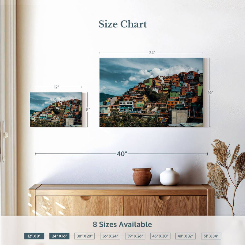 Medellin Homes, 16" H x 24" W