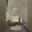 Meuble-lavabo 24 po avec lavabo en céramique, meuble-lavabo mural flottant, armoire de rangement en bois avec portes doubles pour la salle de bain-1561650559