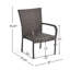 Chaise empilable en osier PE LITTLETON, 2 pièces-41942565-41942566