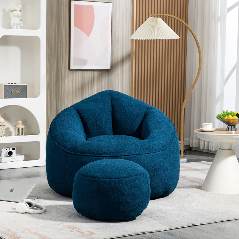 Pouf léger en mousse pour coin lecture, fauteuil de 99 cm de profondeur avec siège confortable