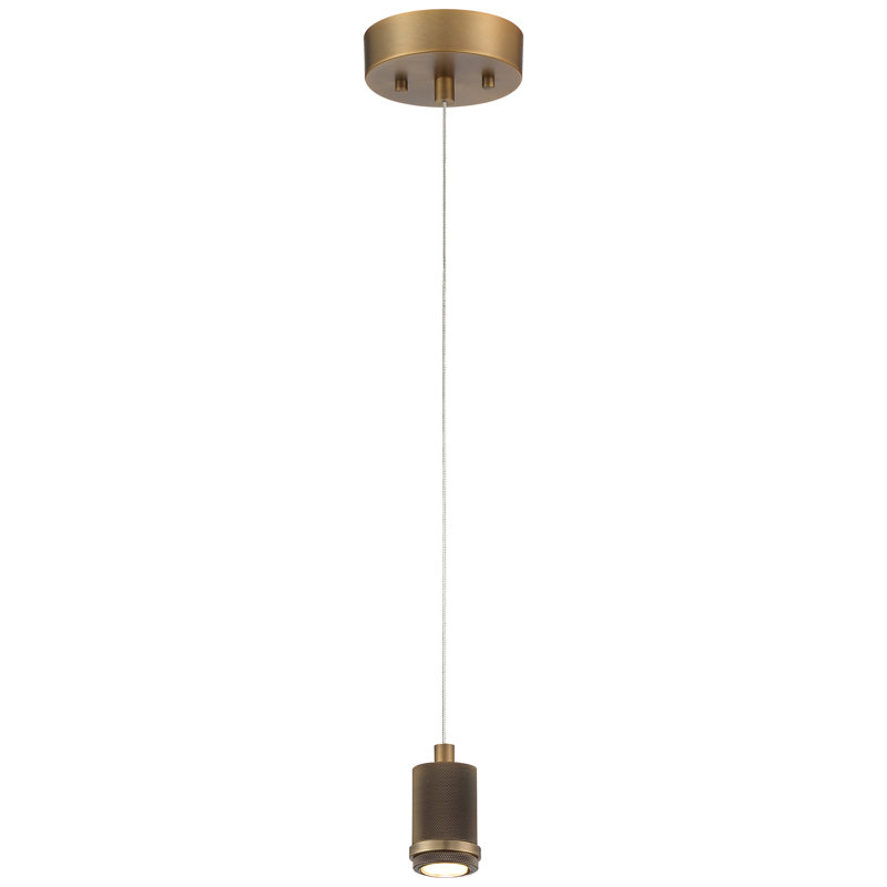 Luminaire suspendu linéaire à 1 lumière Geilich, Laiton brossé antique