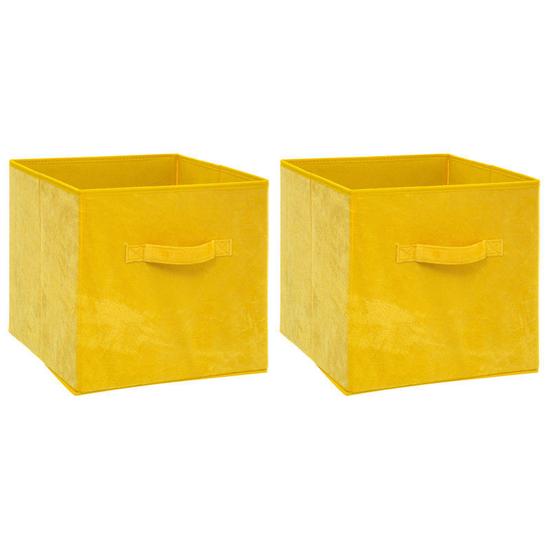 Rebrilliant Fabric Decorative Basket, Yellow