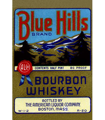 " Blue Hills Bourbon Whiskey "