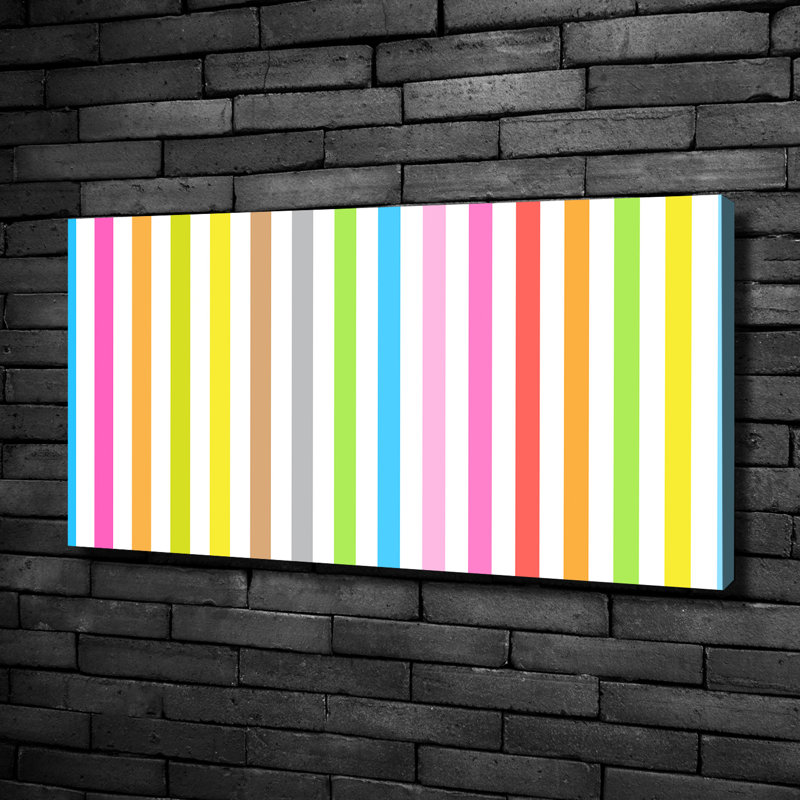 Coloured Stripes - Wrapped Canvas Print