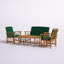 Ensemble de conversation de terrasse en bois massif pour 4 personnes Calhoun-903268881