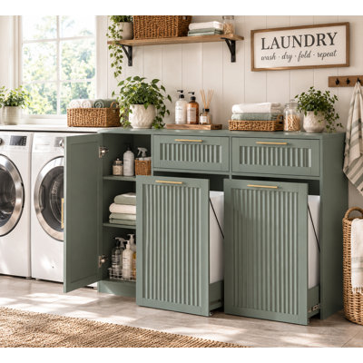 Armoire à déchets coulissante 26 gallons avec tablette et tiroir réglables