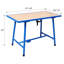 Banc de travail pliable, banc pour outils d'atelier, table d'assemblage de table de montage, capacité de charge de 660 lb, pour atelier, garage, bleu