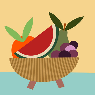 Yomna " Graphic Fruit Bowl V " by Regina Moore