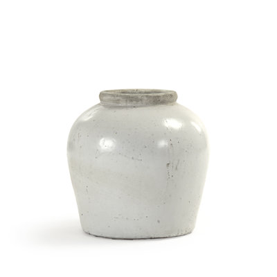 Vase de table en céramique blanche