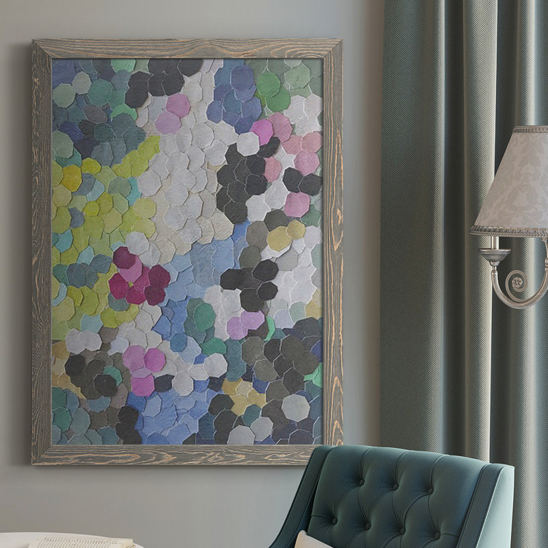 Serita marchant dans les jardins de Waddesdon, peinture sur toile, H 43,5 po x l 31,5 po x P 1 po, gris