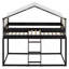 Lit simple superposé en bois avec tente-264933303