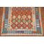 Tapis oriental réversible en laine Kilim 7 x 9