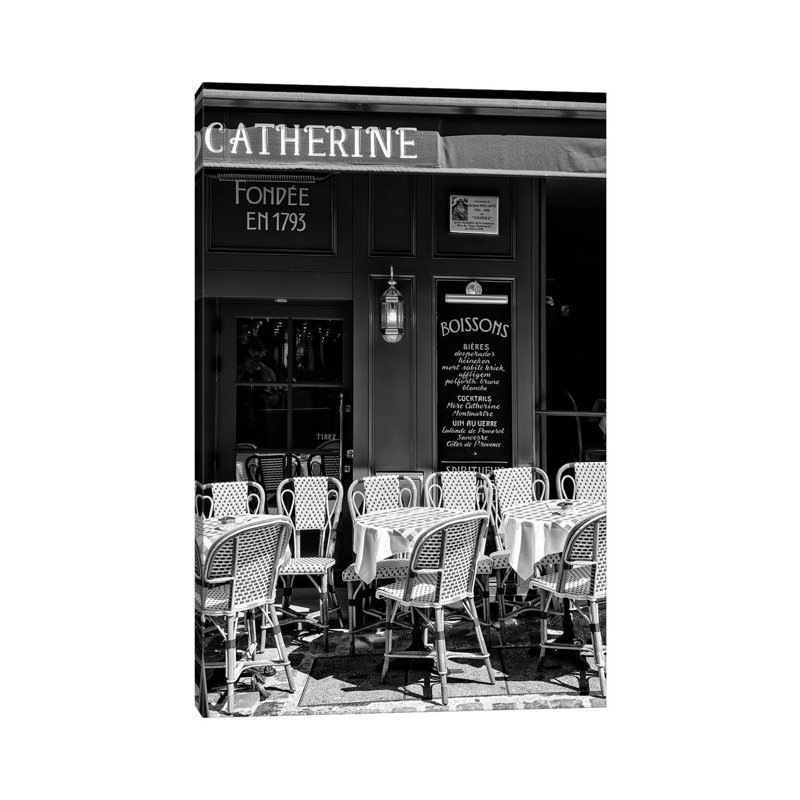 Montmartre Series - Café Paris by Philippe Hugonnard - Wrapped Canvas Print, 66.04 cm H x 45.72 cm W x 3.175 cm D