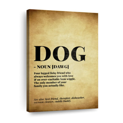 Définition de chien sur toile