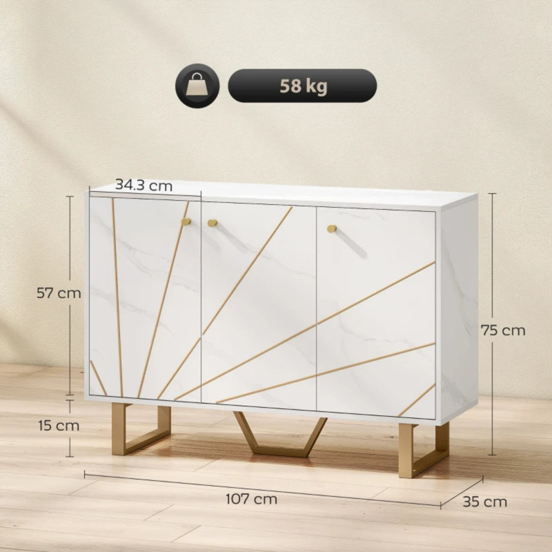 35cm Sideboard, White
