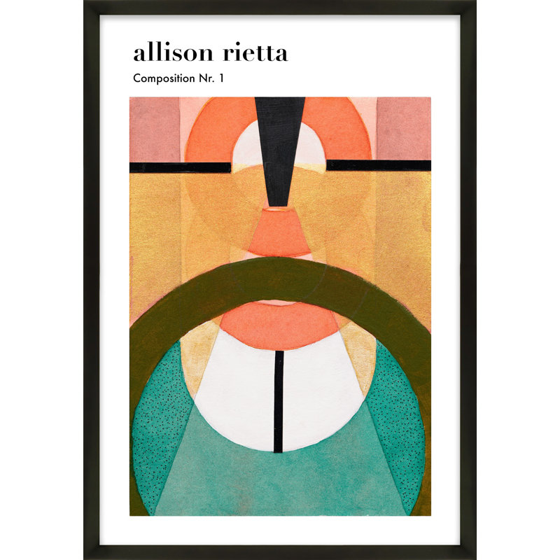 Composition Nr. 1 Print by Allison Rietta, 20" H x 14" W x 1.25" D, Black Framed