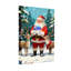 Christmas Santa Holding Snow Globe With Reindeer-701957180