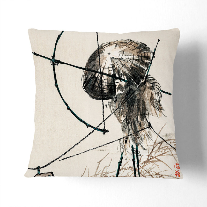 Square Throw Cushion, 40cm H x 40cm W x 15cm D, Black