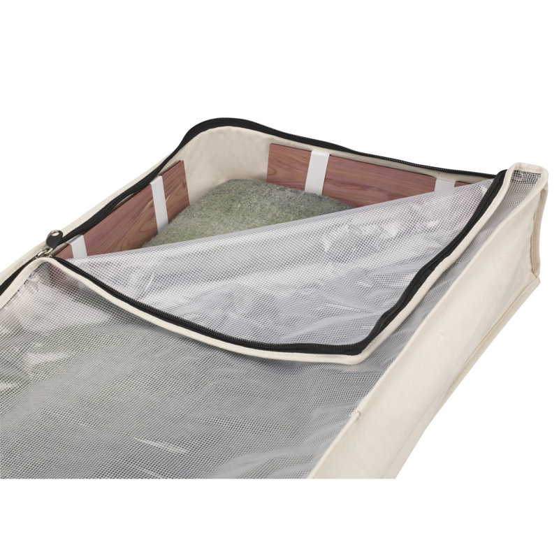 Cotton Canvas Under Bed Clothing And Linen Storage Bag | Natural