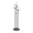 Cole And Grey Metal Tall Floor Hurricane Lamp With 3 Posts And Round Base