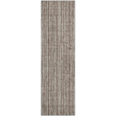 Premium Machine Washable Prisco Brown Rug