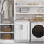 Kyle - Armoire à linge 24 po avec robinet et évier en acier inoxydable - blanc