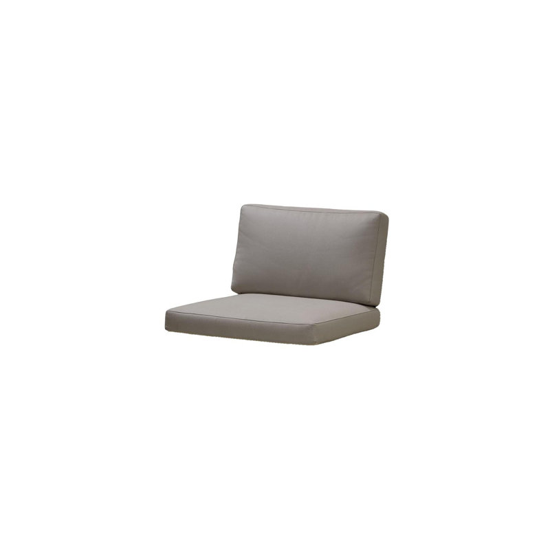 Connect 58.3" Wide Outdoor Wicker Loveseat with Cushions, Taupe, Left Hand Facing