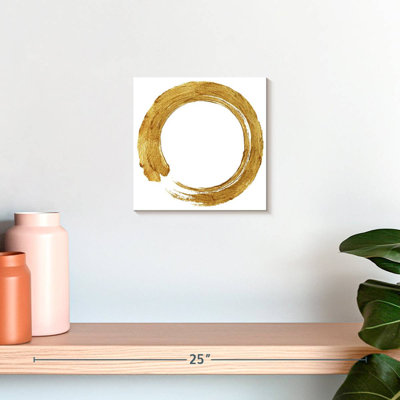 Avery, cercle zen doré sur fond blanc I