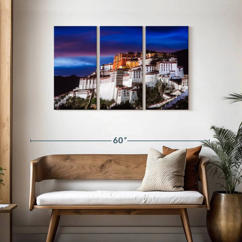 Adella Potala Palace Before Dark, 28" H x 45" W