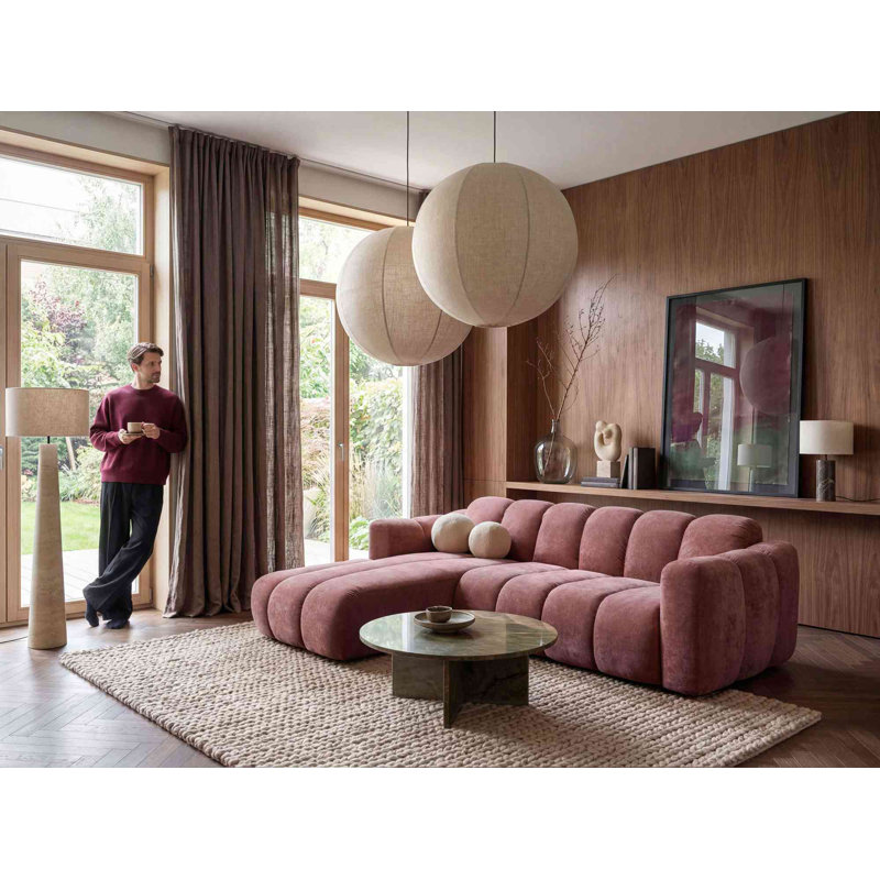 Michell 6 Seater Sofa Bed, Red, Left Hand Facing