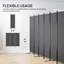 Paravent 6 panneaux, paravent pliant, gris anthracite-124393273