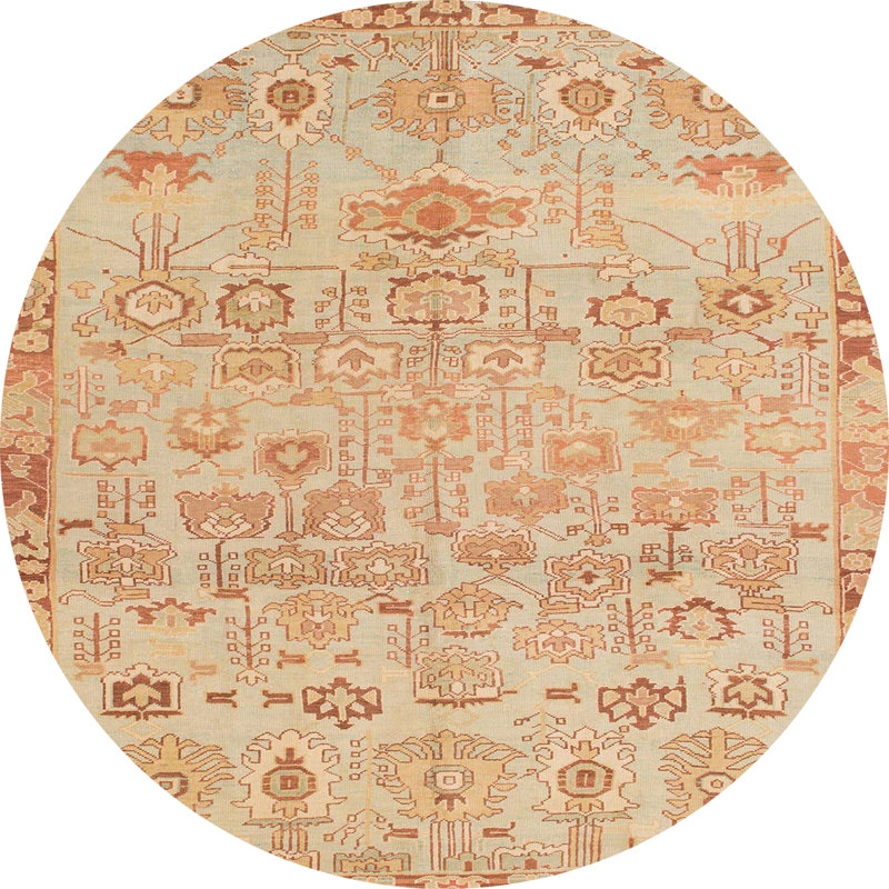 Abstract Indoor Rug, Round 7'