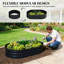 Outdoor Raised Garden Bed,Flower Boxs,Arched Trellis Plant Boxs