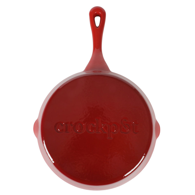 Crock-Pot 8 Inch Enamel Cast Iron Skillet - Gradient Red
