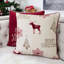 Coussin décoratif en lin brodé Merry Christmas